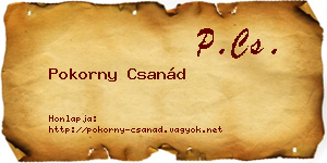 Pokorny Csanád névjegykártya